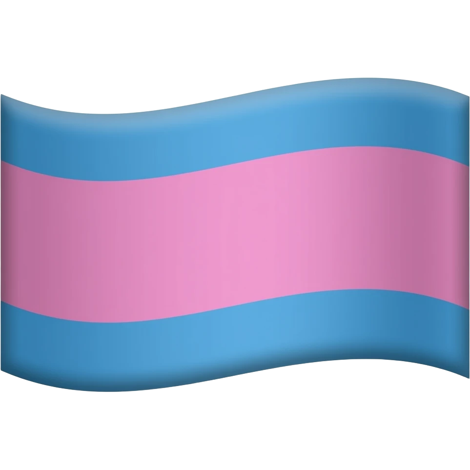 Drapeau bisexuel  avec que 1 bleu et 1 rose emoji