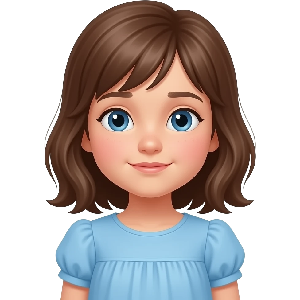 young shy girl 7 years old emoji