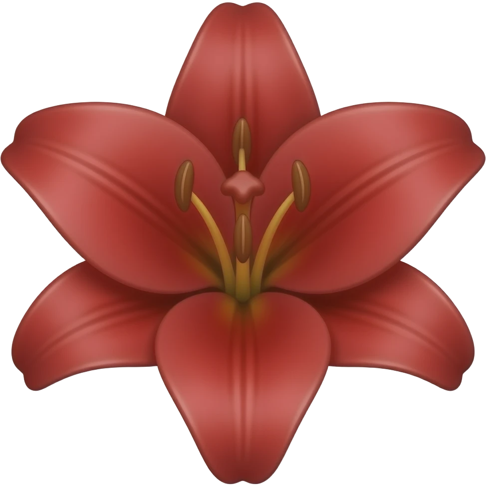 Red lily emoji
