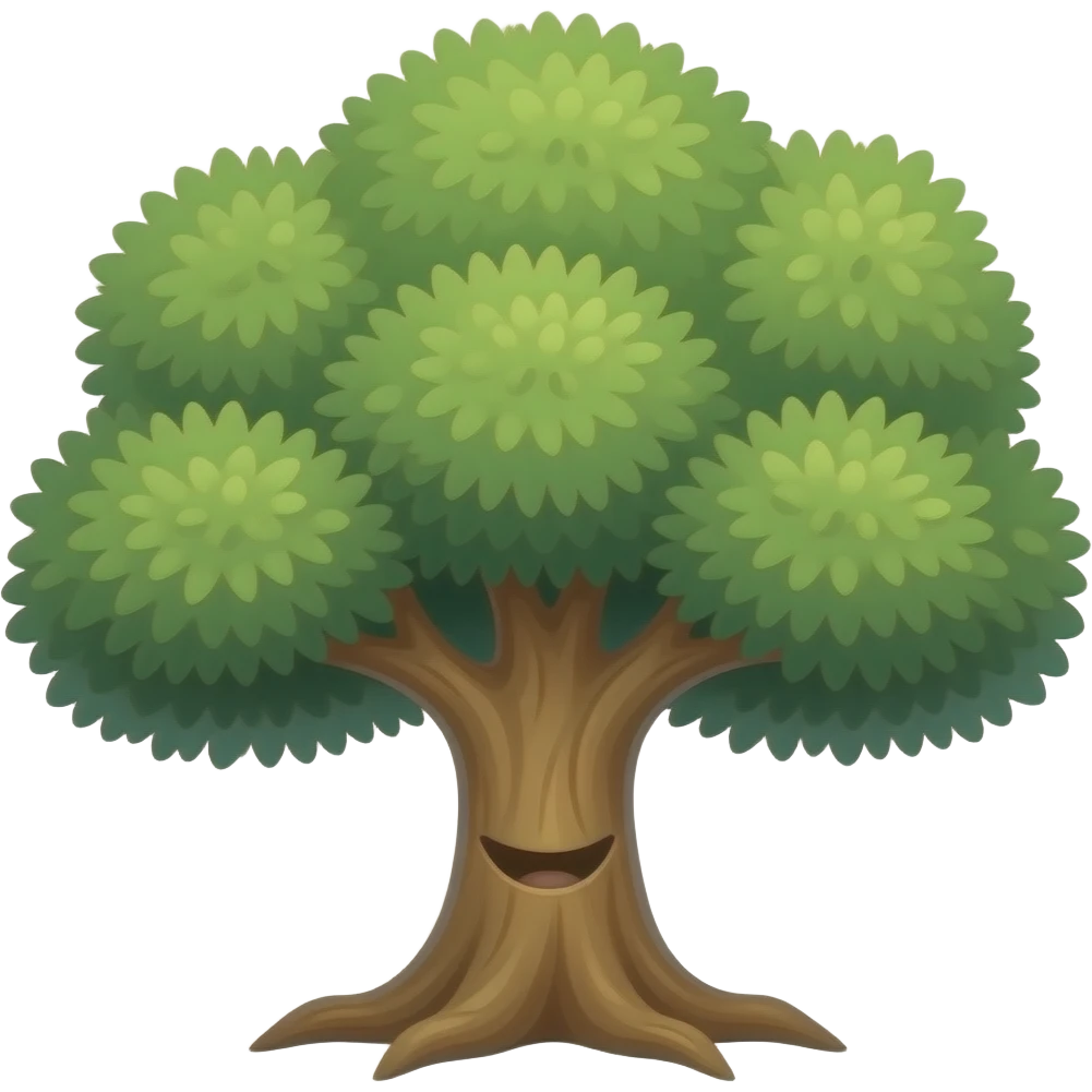 The tree of wisdom wiggles emoji