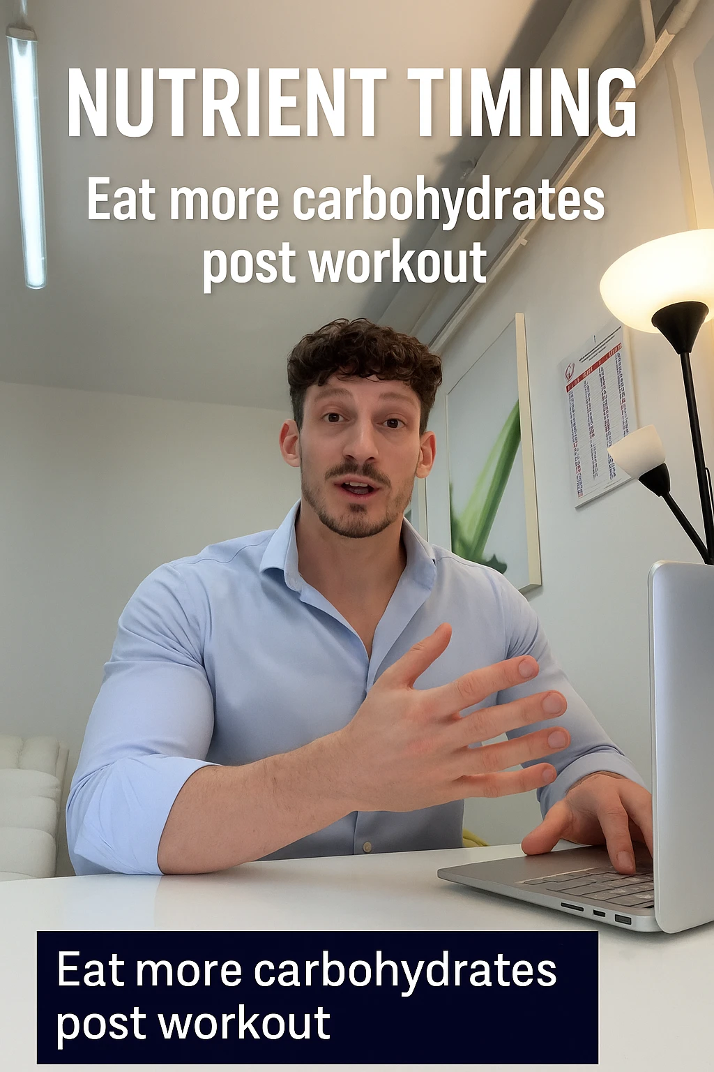 Uomo che sfrutta un timing di nutrienti per mangiare più carbo post workout emoji