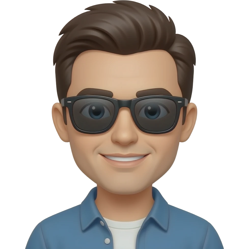 persona con anteojos de sol emoji