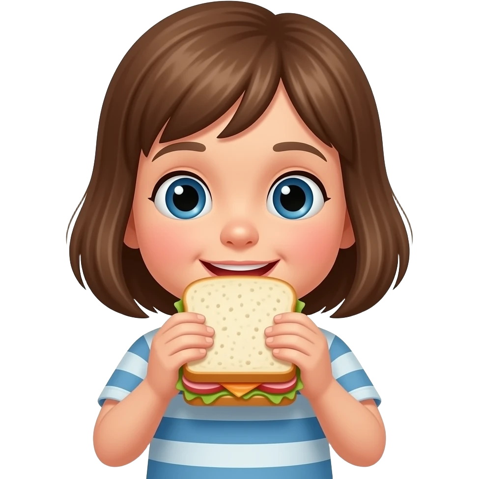hazme un morro comindo un bocadillo de jamon emoji