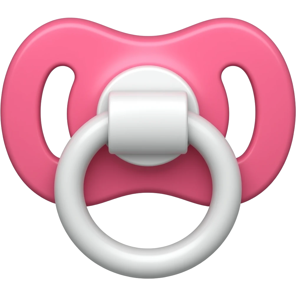pink realistic pacifier emoji