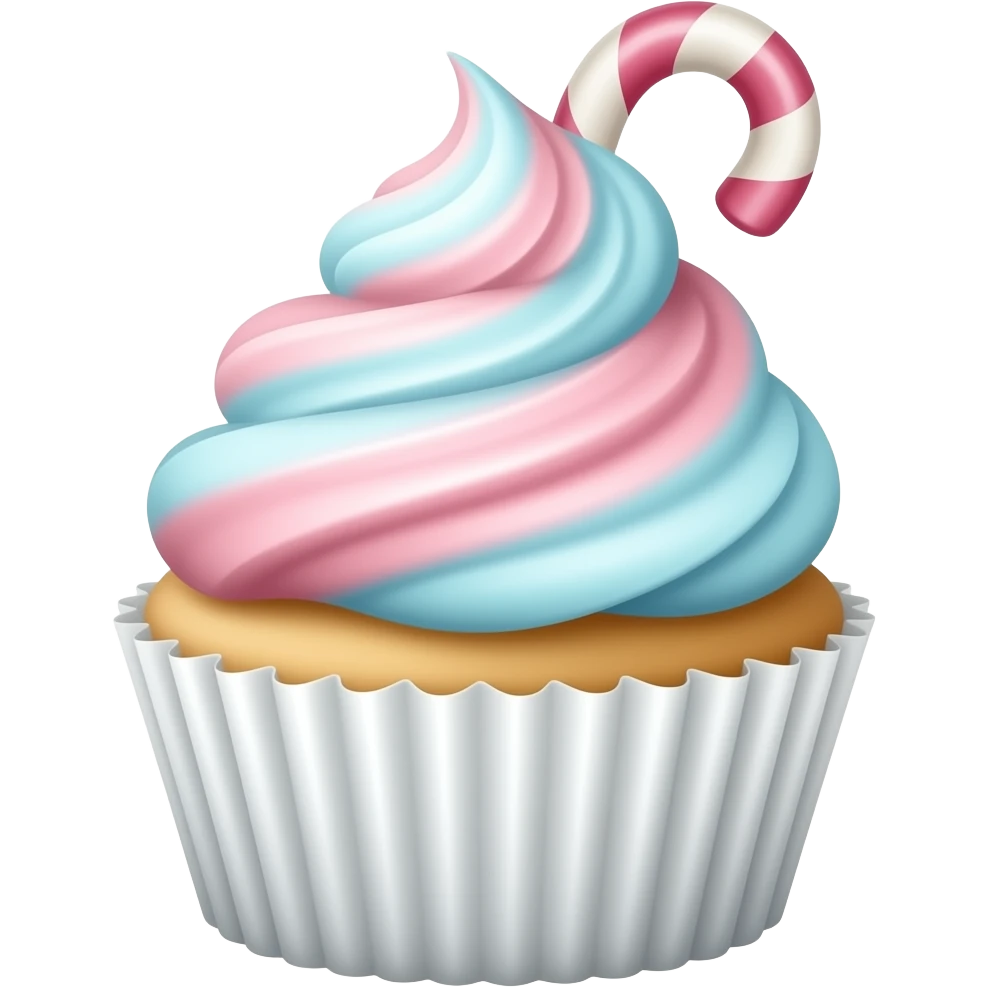 Cotton candy cupcake candy :3 emoji