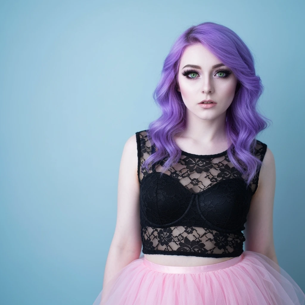 pastel goth profile picture, cute, expressive, minimal, variation 4 emoji