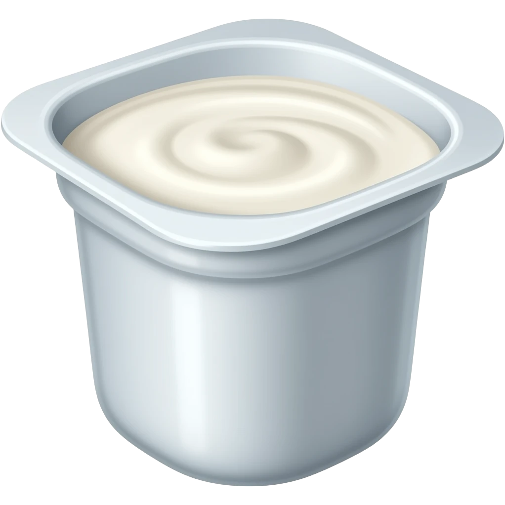 yoghurt in a plastic container emoji