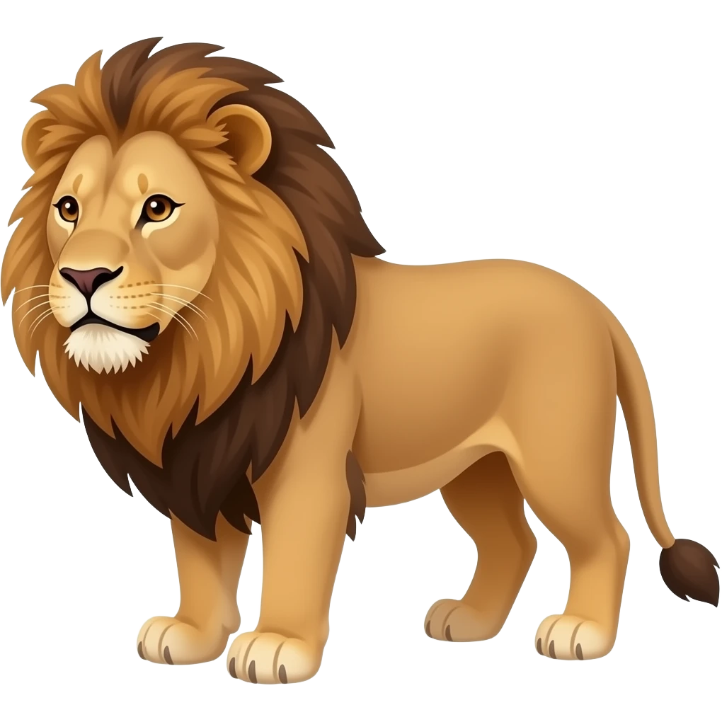 Dark Brown  Mane Lion emoji