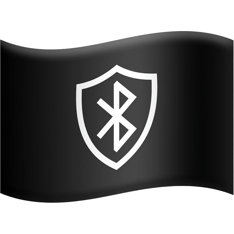 Make a black flag with a white shield in the middle with the ᛉ inside emoji