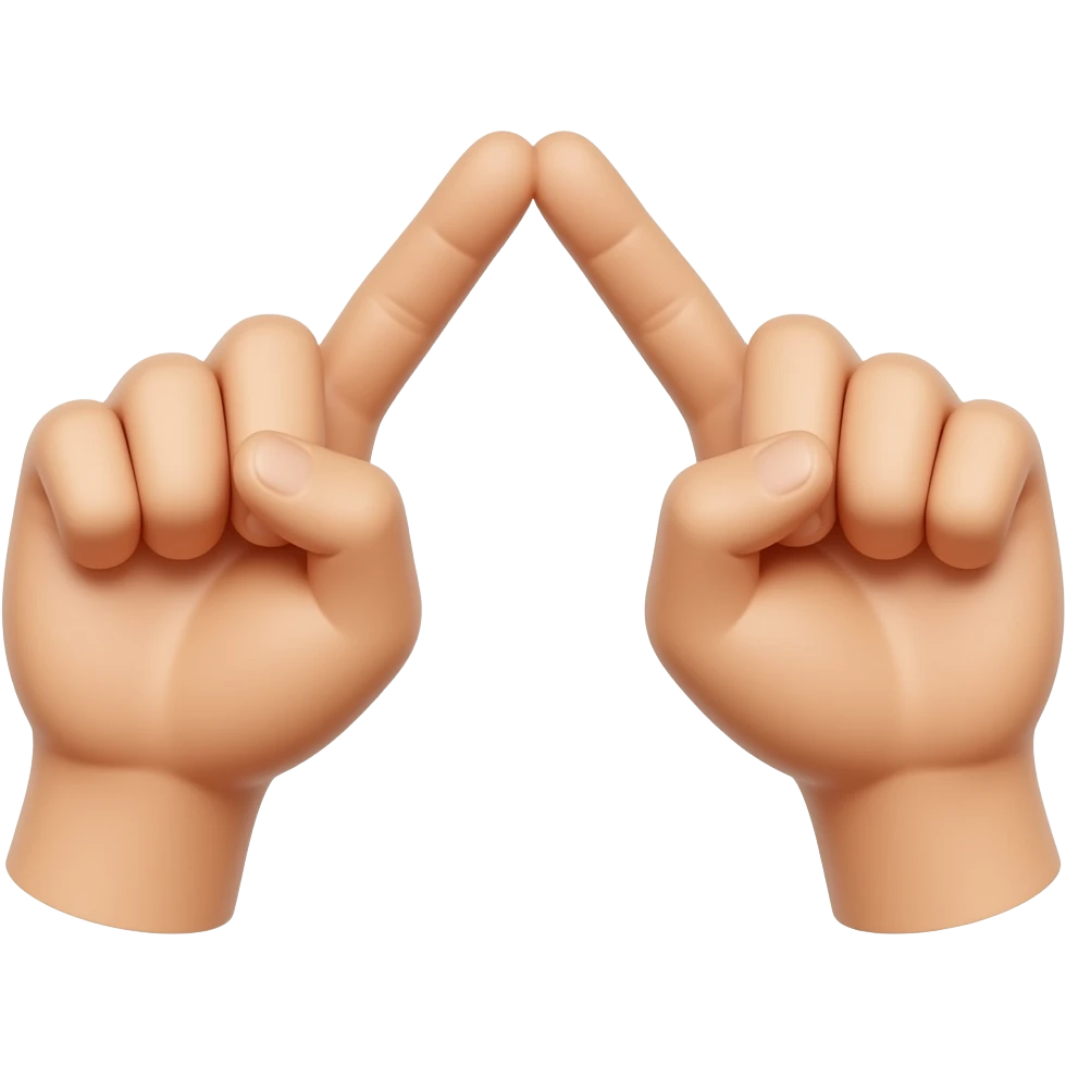 Can you please create a small "hands" emoji for me, representing two palms outstretched, with the forefingers and thumbs touching so as to form an equilateral triangle? Thanks :-) emoji