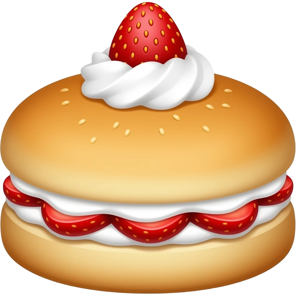 strawberry shortcake on a southern style biscuit emoji