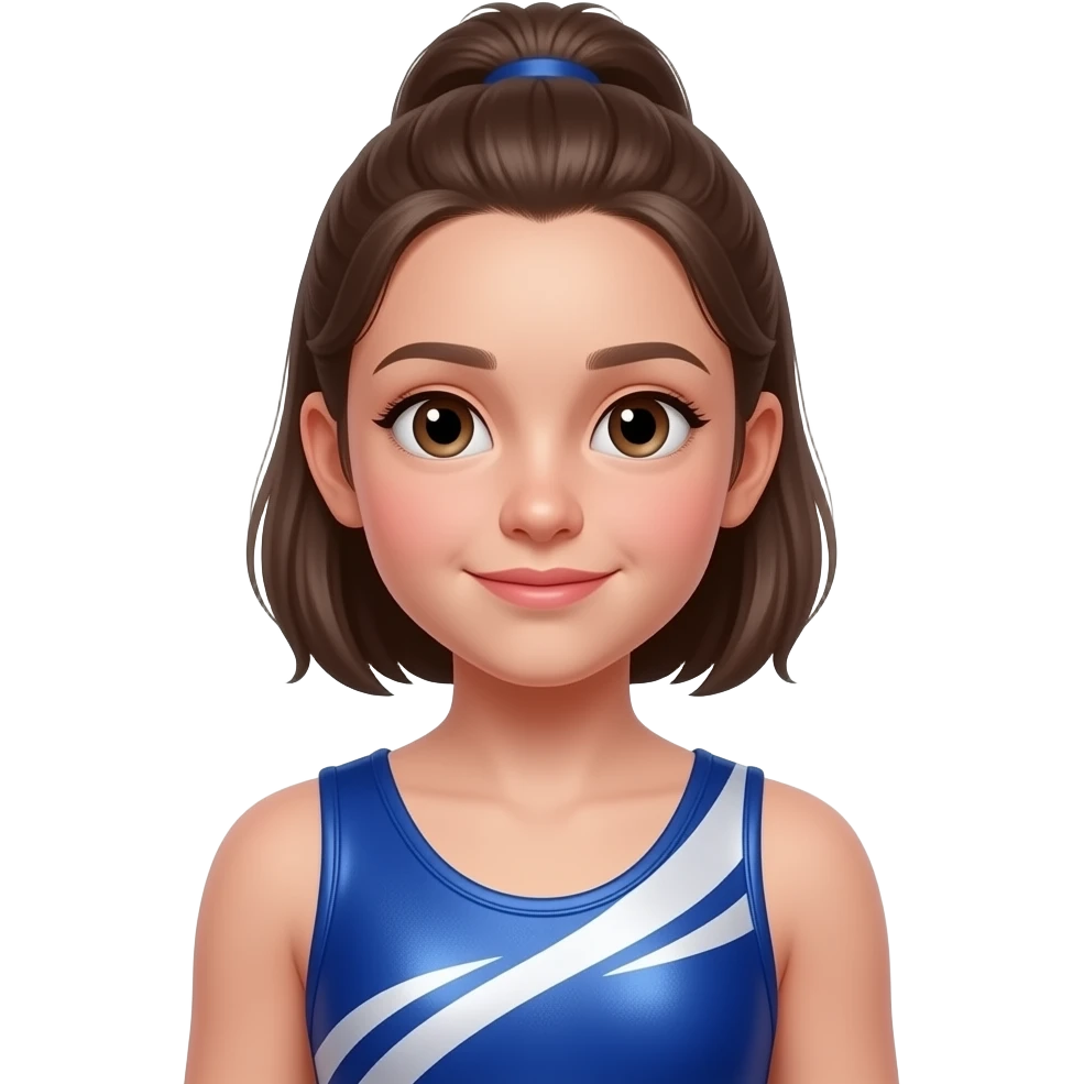 Ich möchte ein Mädchen circa 13 jahre alt ist. Sie hat einen Tanktop und ein Turnanzug an. emoji