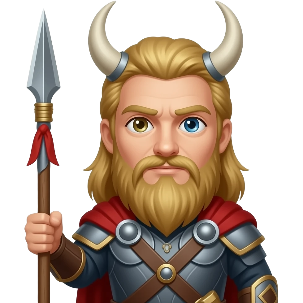 Odin with one eye and a spear emoji