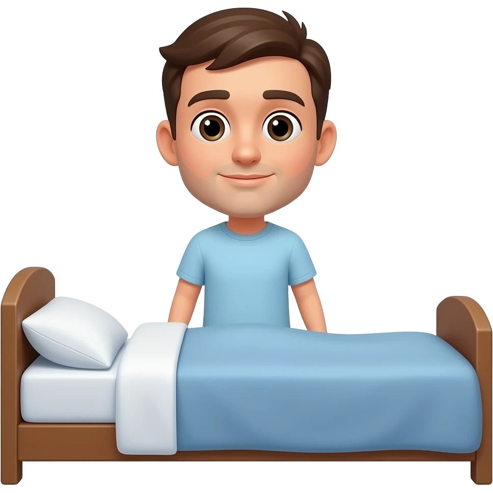 Hombre. Que. Se. Lenvanta. De. La. Cama emoji