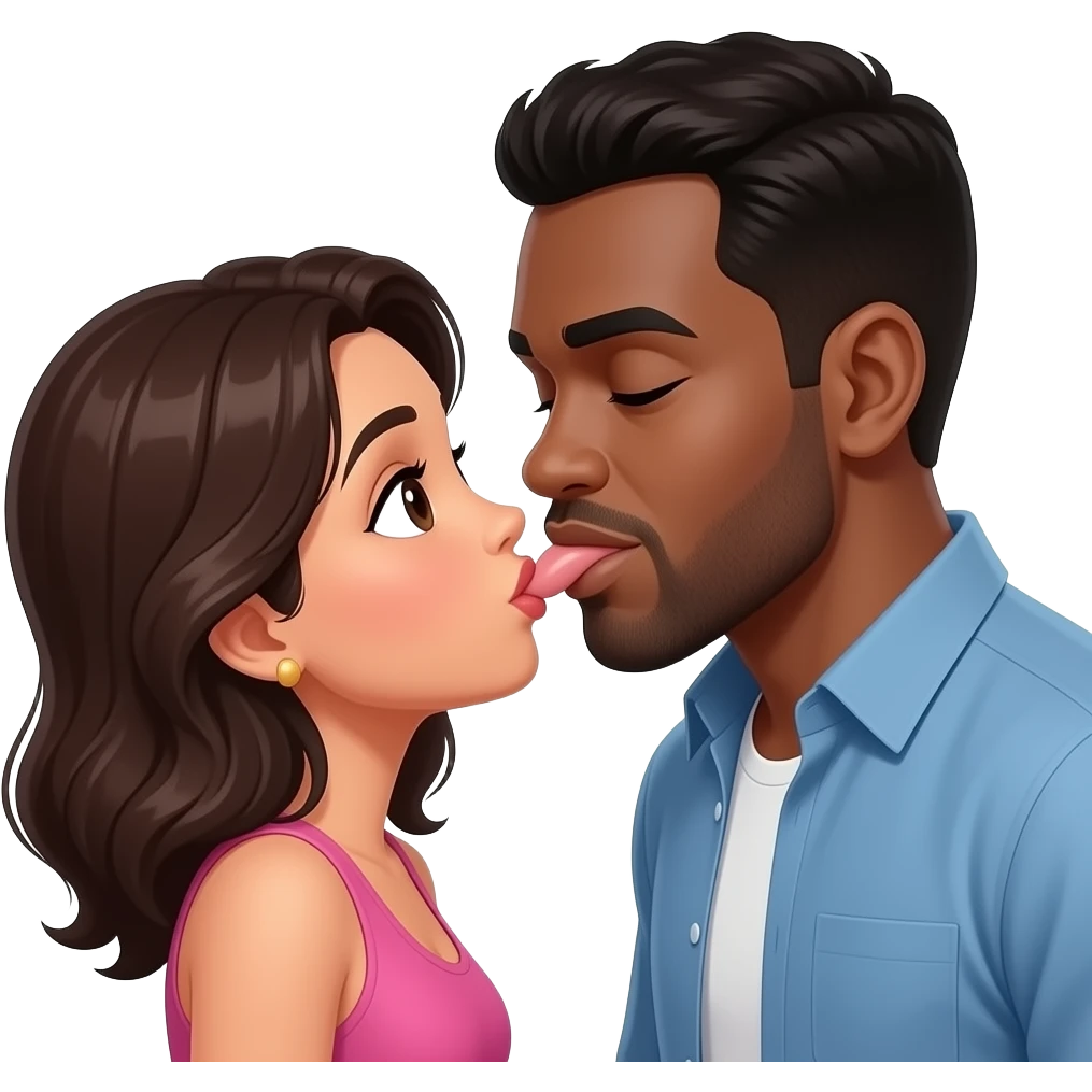 Latina sucking a black man’s dick emoji