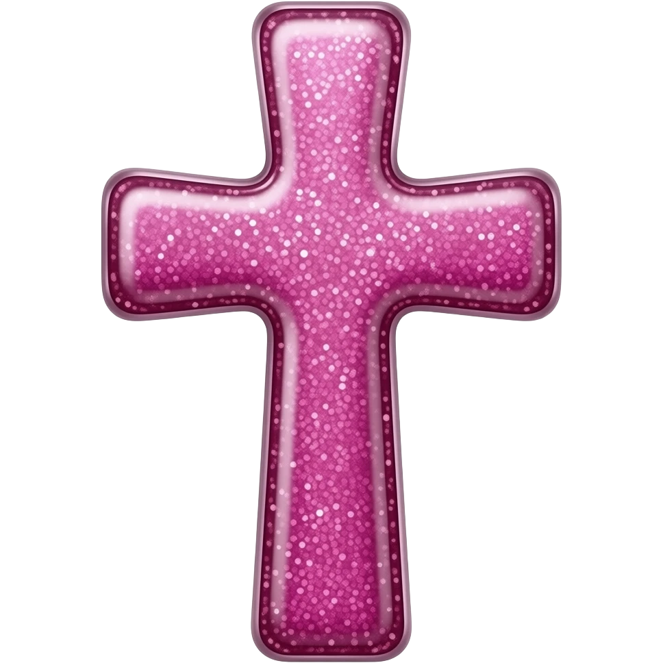 cruz sagrada magenta  vidro brilhante  glitter emoji