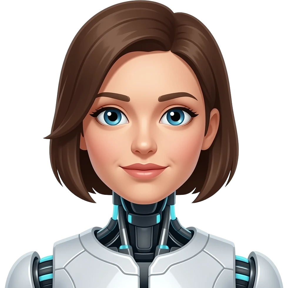 Female robot human emoji