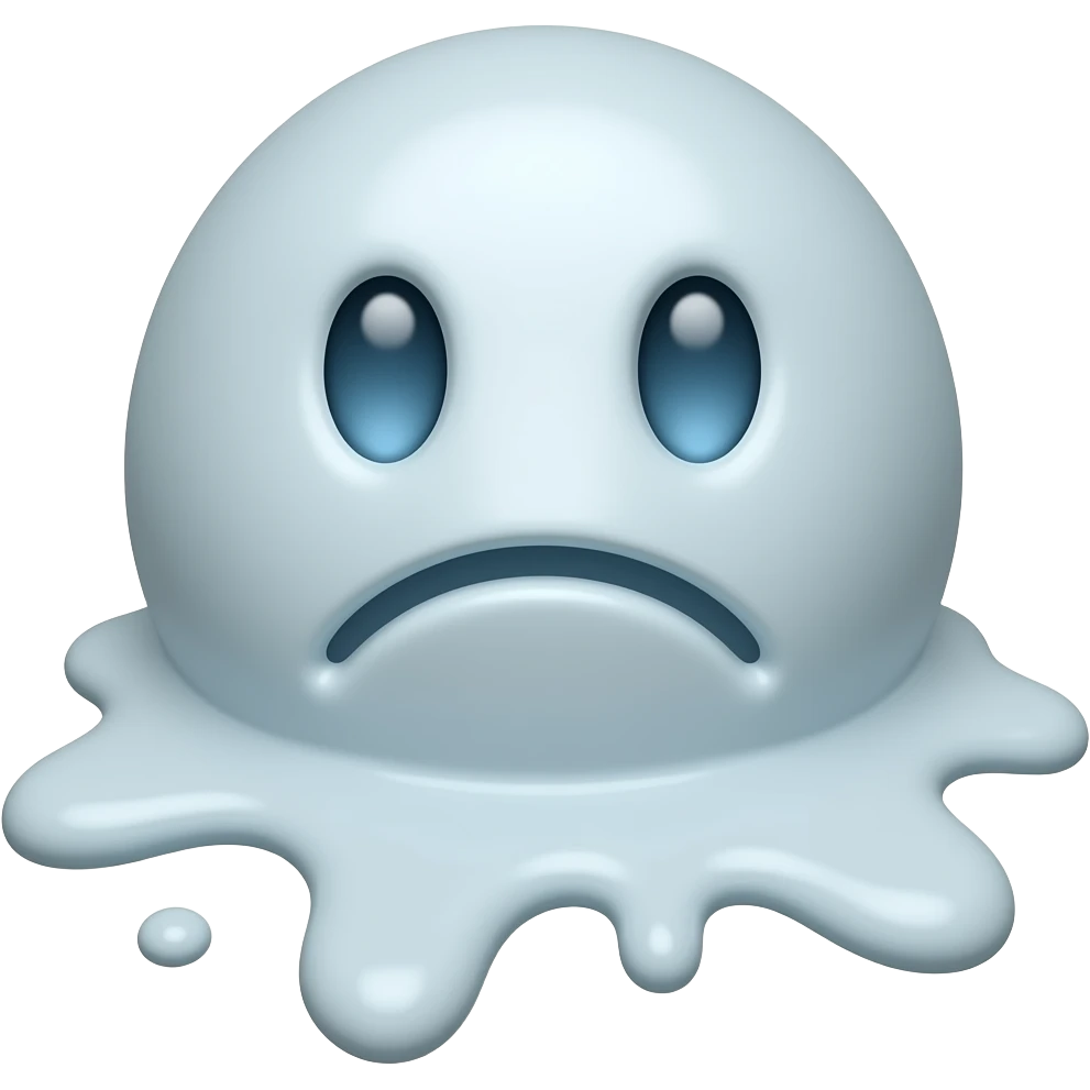 Melting with sadness emoji face emoji
