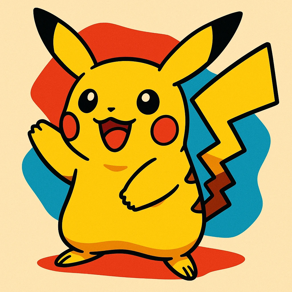 pikachu vibrant cartoon emoji