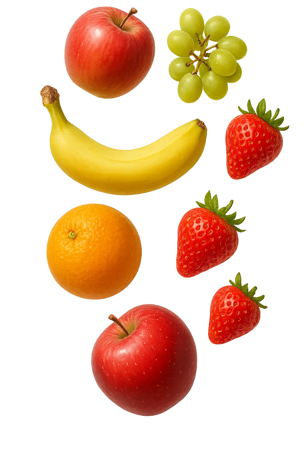 frutta mista cade dall'alto verticalmente emoji