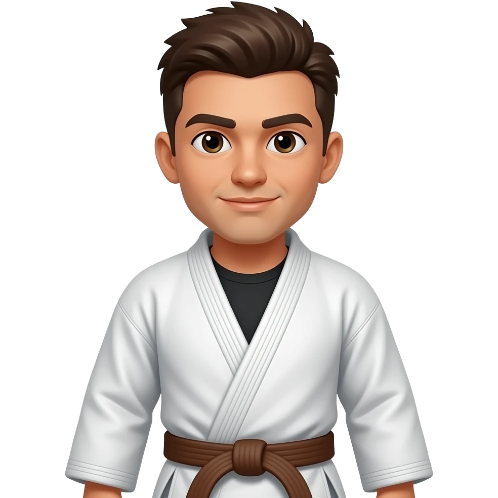 Jiu jitsu faixa marrom emoji