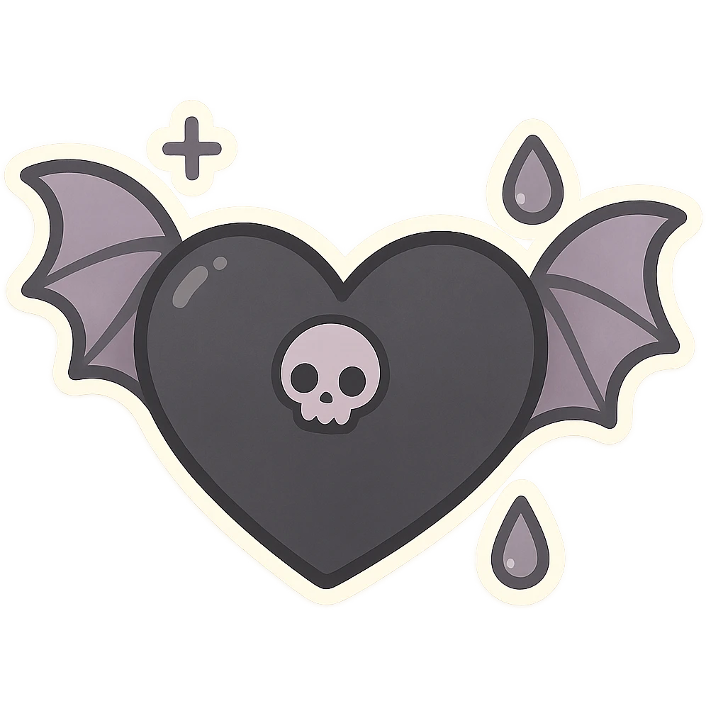 pastel emo black object   emoji