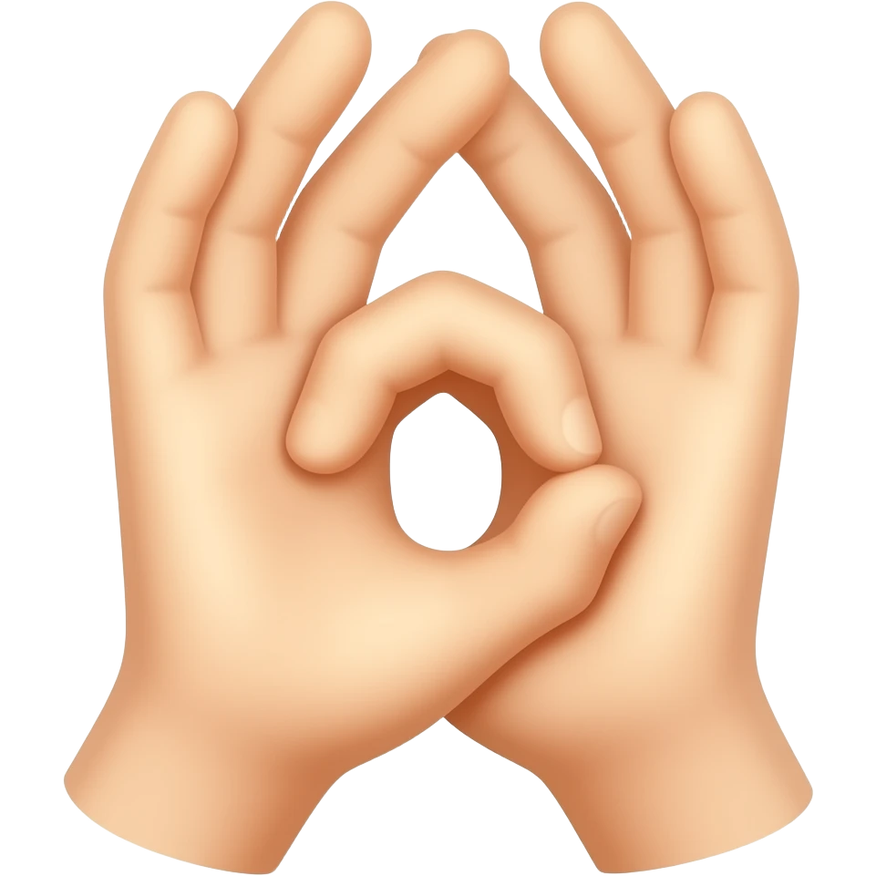 👌Put one ok sign over the other ok sign emoji