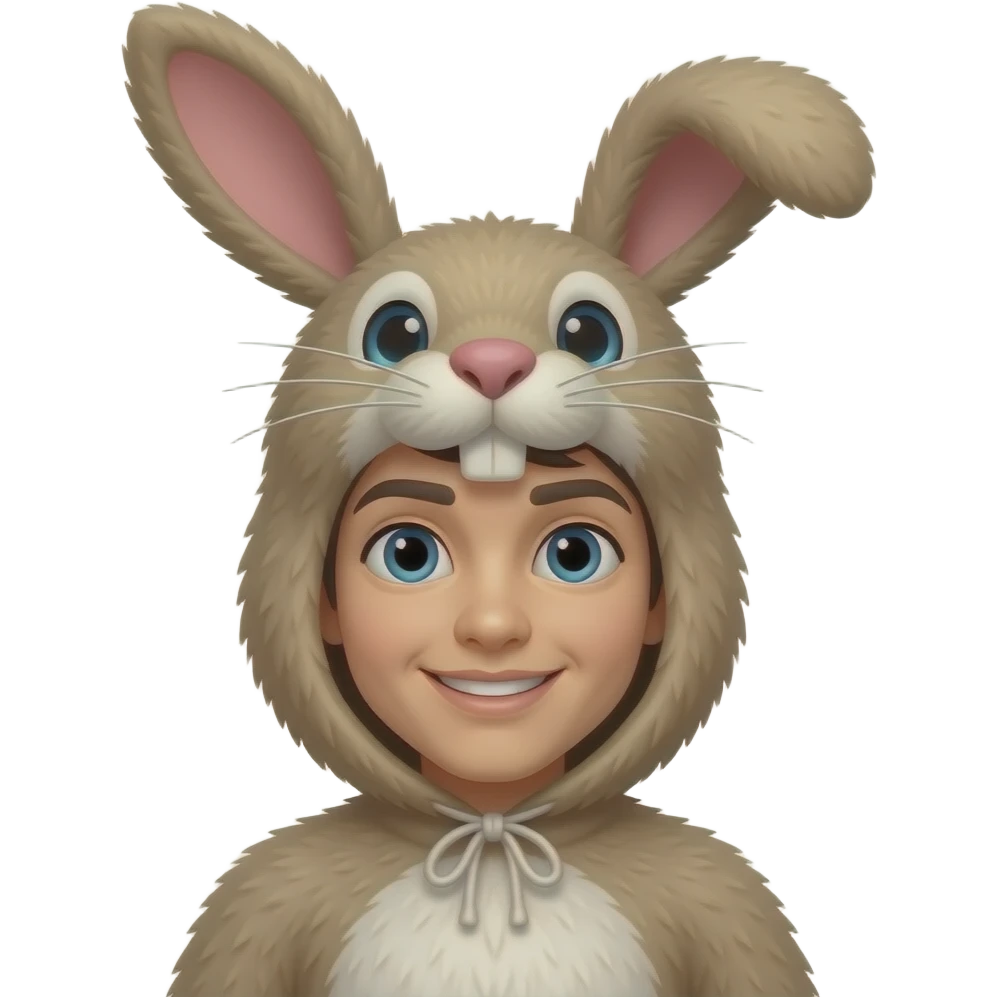 in a hare costume emoji