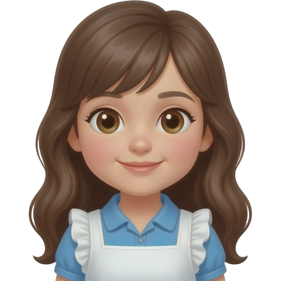 baby sitters girl long brown hair emoji