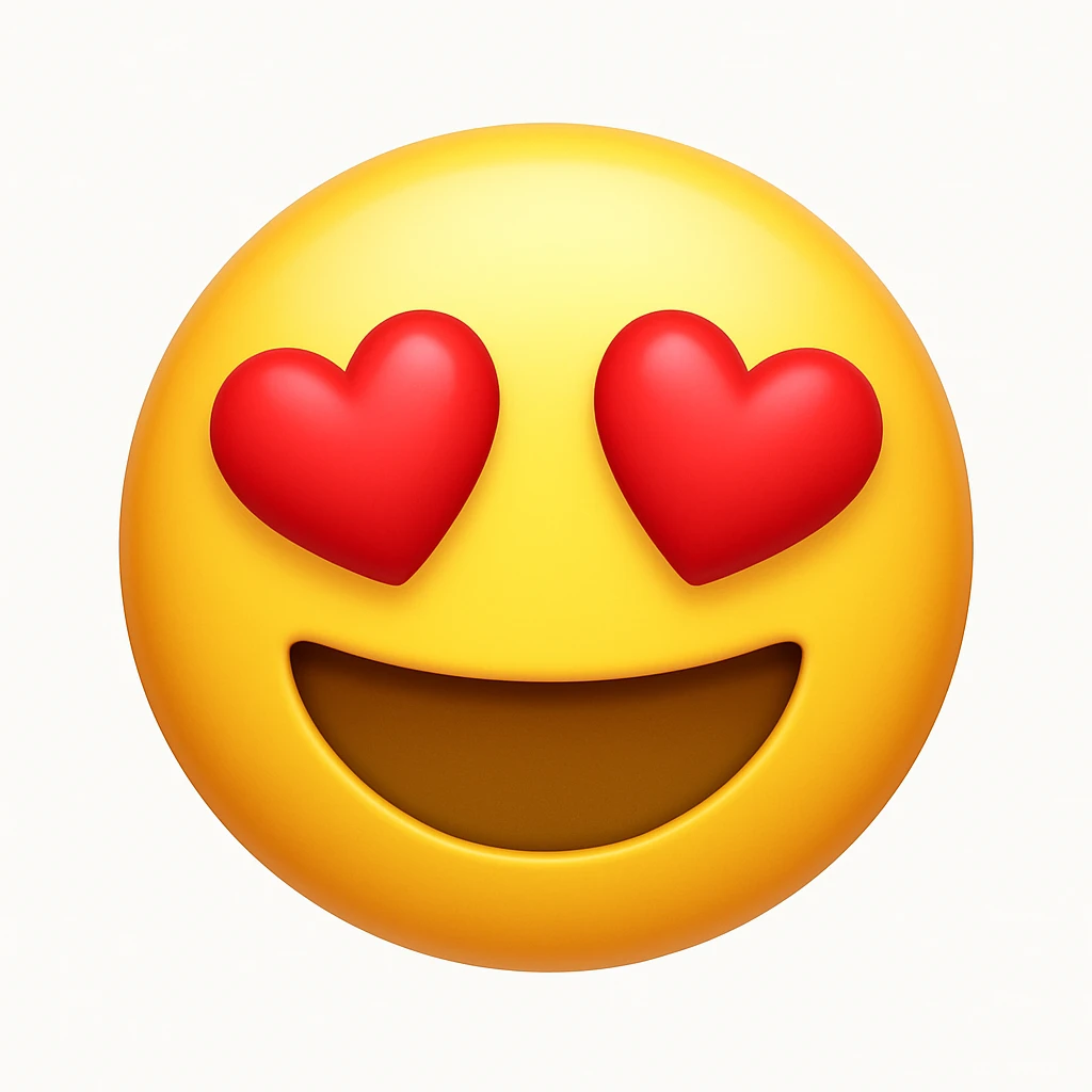 Convert the uploaded image into a 3D Apple-style emoji — preserve the key shapes, colors, and overall composition of the original image. Simplify the forms into clean, rounded cartoon-style elements while keeping the subject recognizable. Apply glossy textures, soft lighting, smooth shading, and render everything in Apple emoji style on a clean white background

 emoji