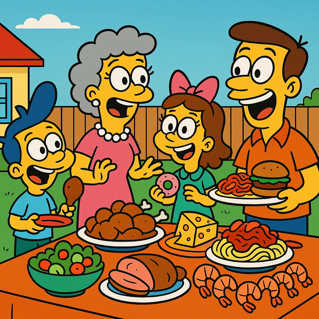 Smorgasbord – a large variety of food or choices.
The buffet was a smorgasbord of flavors from around the world.
 emoji