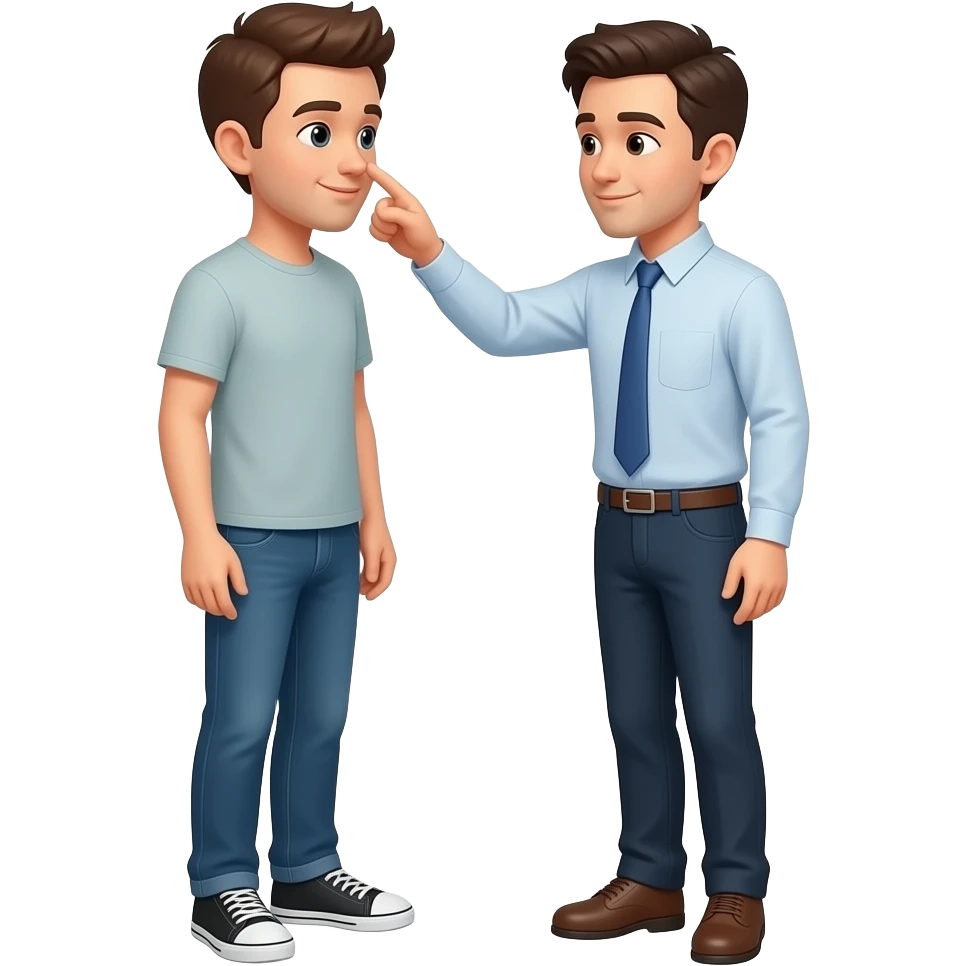 booping someone's nose emoji