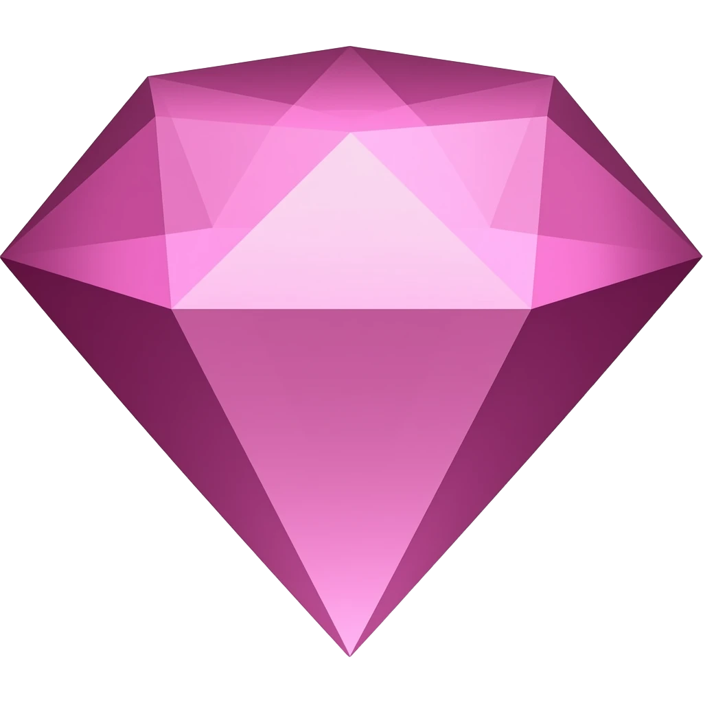 Pink diamond emoji