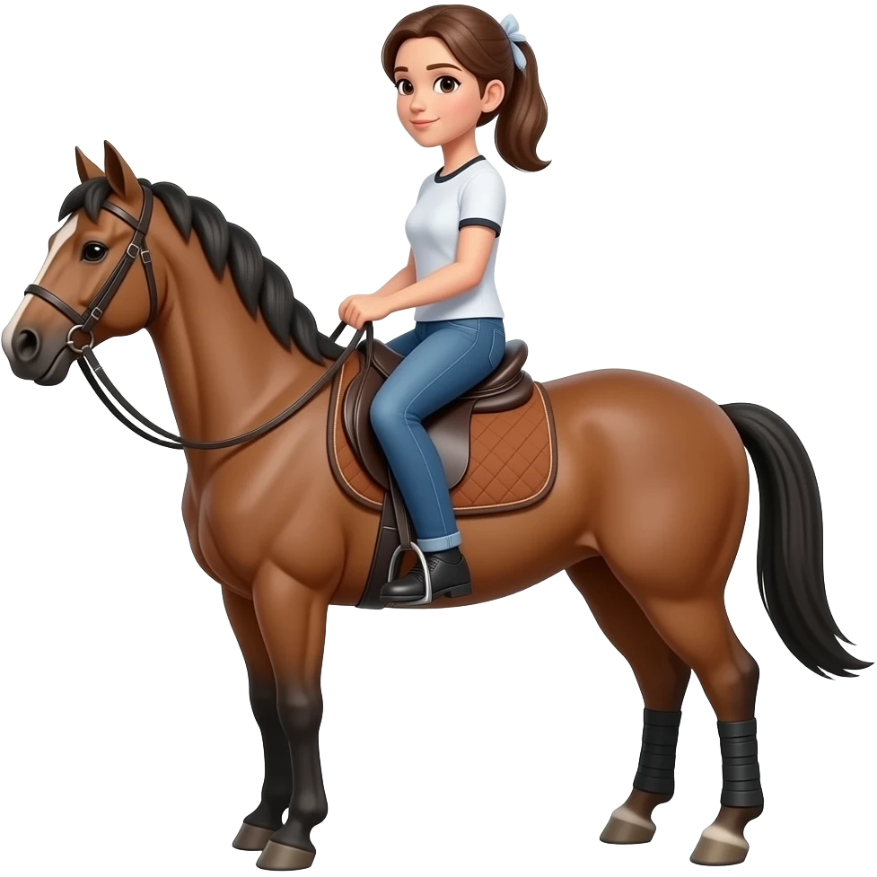 Riding Girl on men emoji