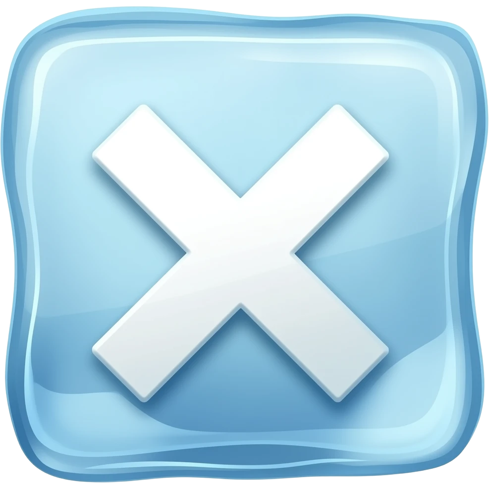 Sign X over ICE emoji