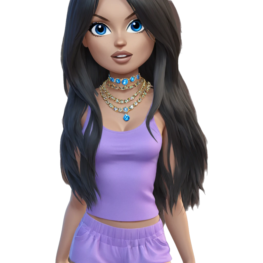 girl with blue eyes jewelry emoji