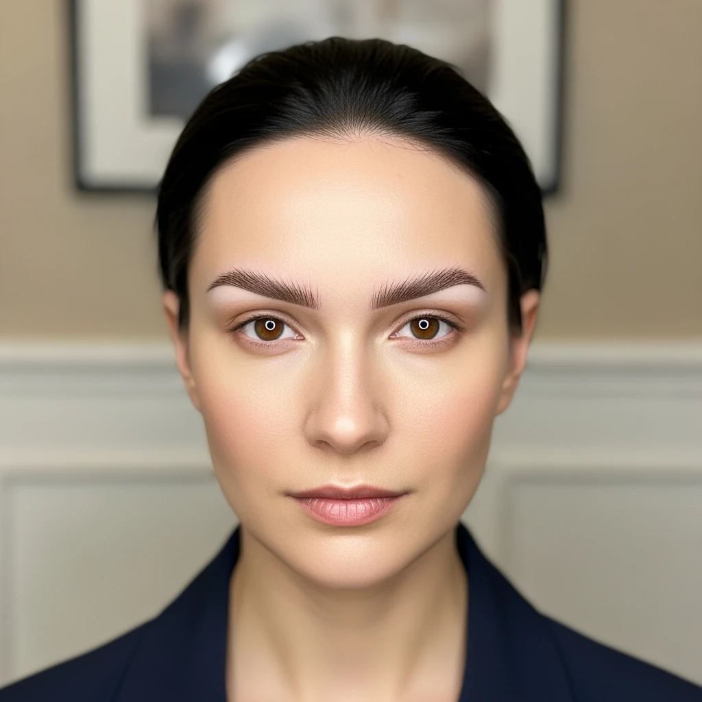 a woman with plucked eyebrows  emoji