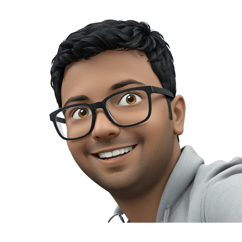 smiling boy in glasses portrait emoji