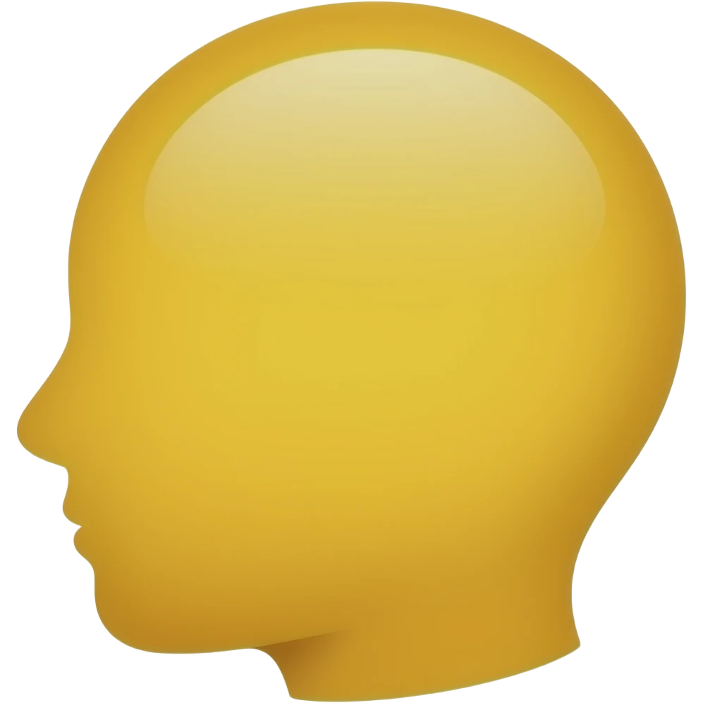 Yellow circle head emoji but backwards emoji