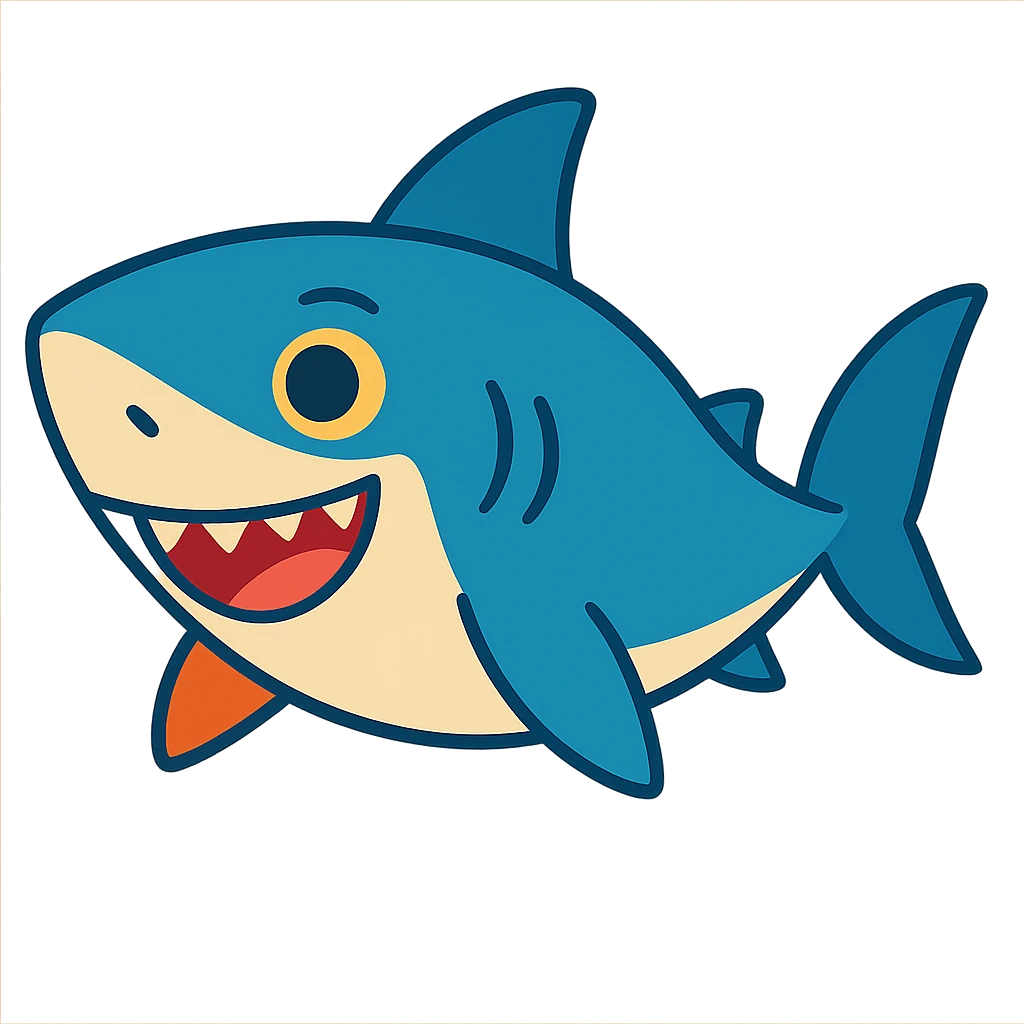 cute shark emoji