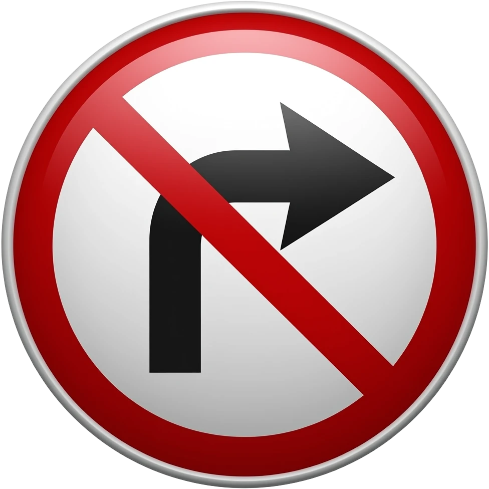 No Left Turn emoji