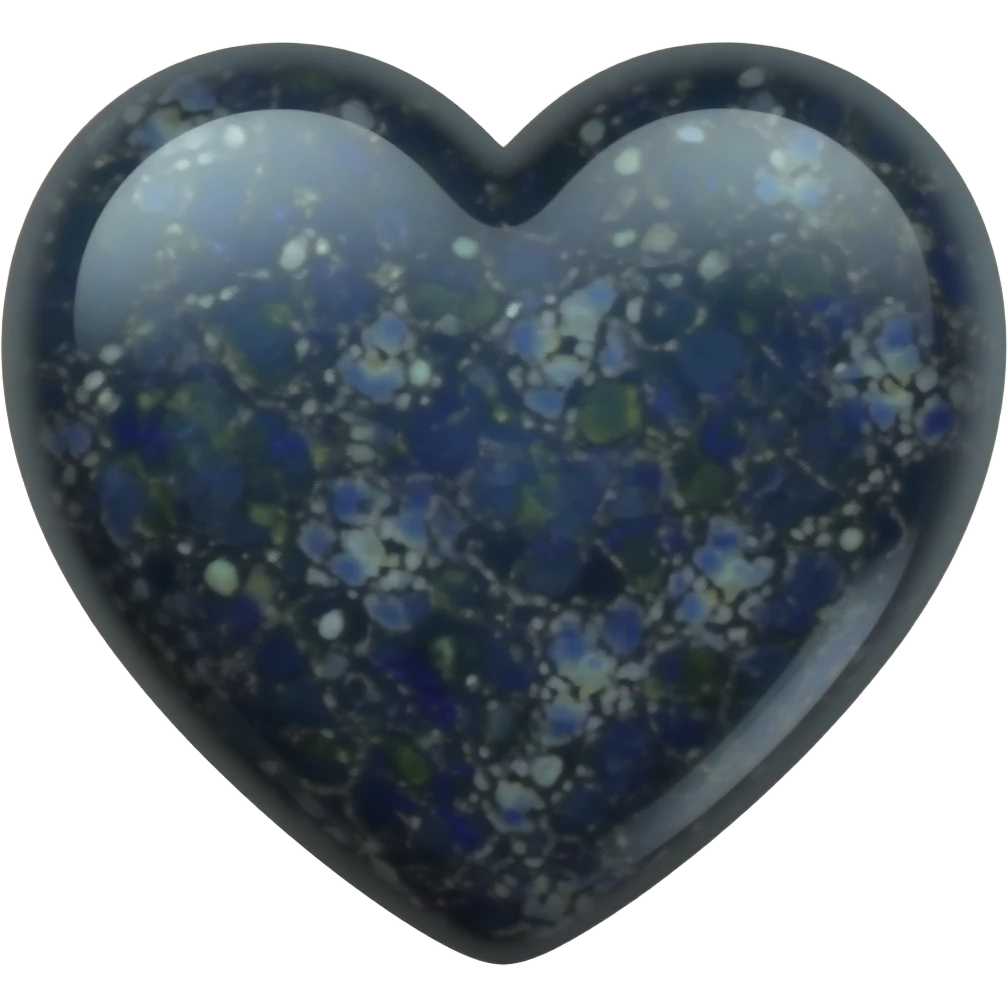 black opal stone heart emoji