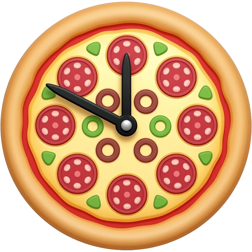 Pizza clock emoji