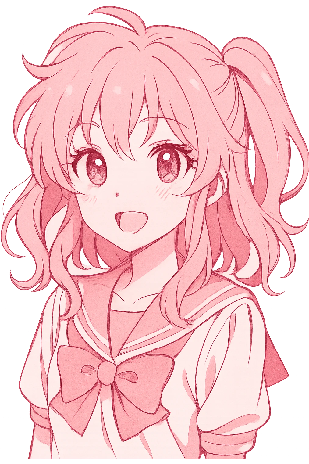 Pink anime ,remove background emoji