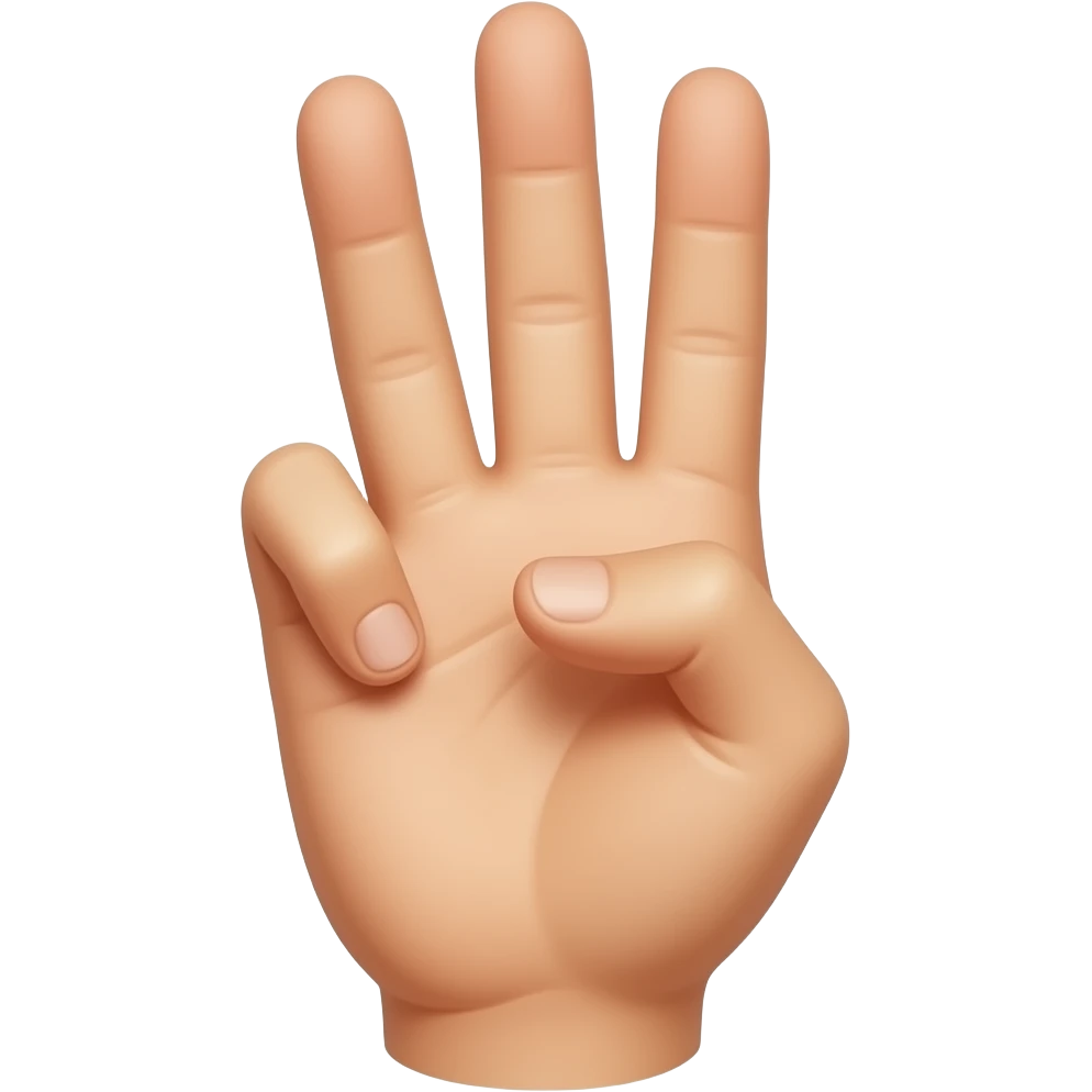 pointer finger bird finger and pinky finger up while the others are down emoji