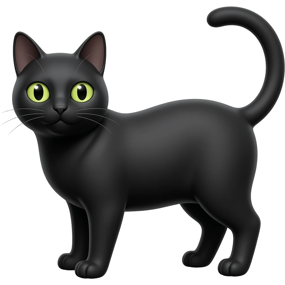 Black cat name larry emoji