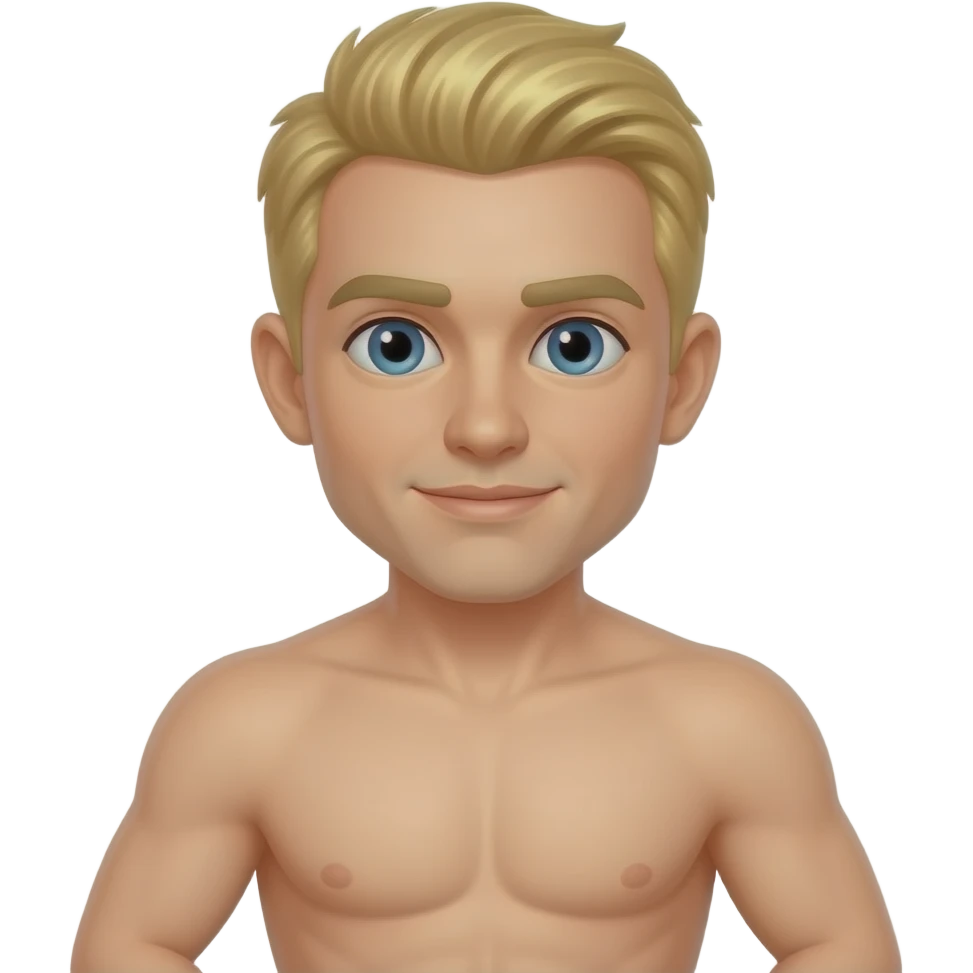 Man naked blonde shake butt. emoji