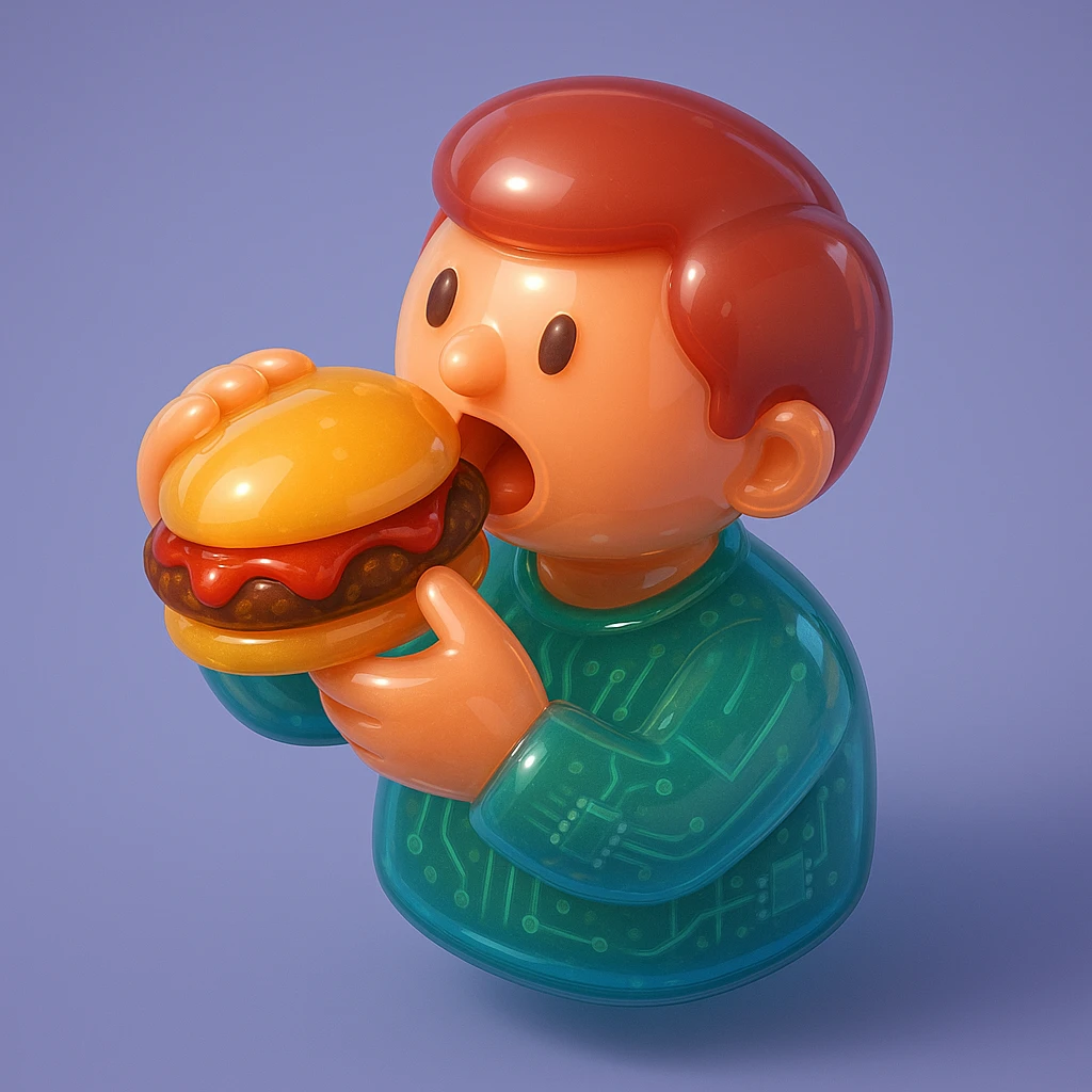 person eating sloppy joe emoji