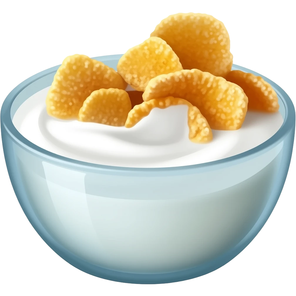 yoghurt and corn flakes emoji
