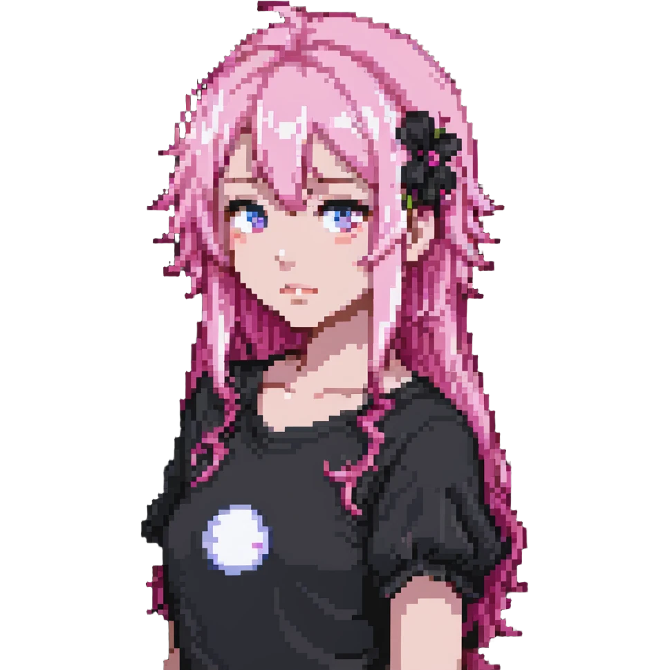 anime girl with pink hair emoji